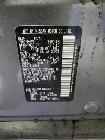 Photo 14 from auction – 2017 NISSAN ARMADA PLA with VIN JN8AY2NEXH9702819