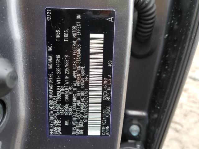 Photo 14 from auction – 2022 TOYOTA HIGHLANDER with VIN 5TDZZRAH6NS101781