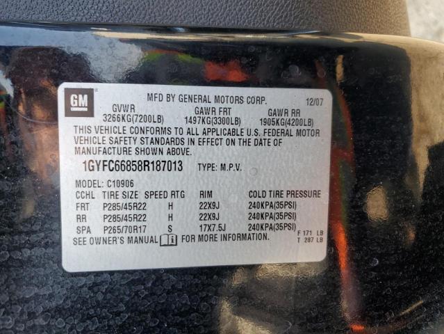 Photo 14 from auction – 2008 CADILLAC ESCALADE E with VIN 1GYFC66858R187013