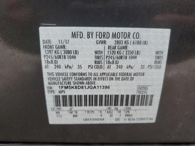 Photo 14 from auction – 2018 FORD EXPLORER X with VIN 1FM5K8D81JGA11396