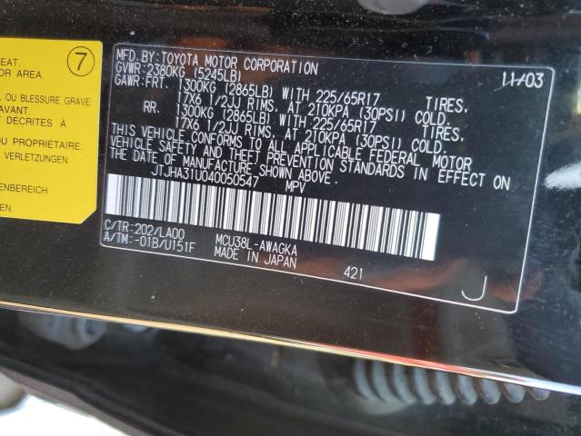 Photo 14 from auction – 2004 LEXUS RX 330 with VIN JTJHA31U040050547