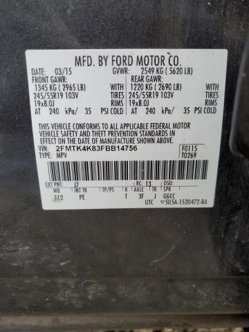 Photo 14 from auction – 2015 FORD EDGE TITAN with VIN 2FMTK4K83FBB14756