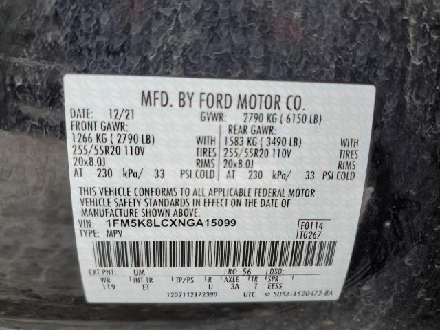 Photo 14 from auction – 2022 FORD EXPLORER K with VIN 1FM5K8LCXNGA15099