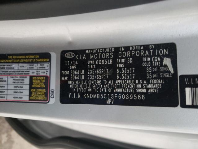 Photo 10 from auction – 2015 KIA SEDONA LX with VIN KNDMB5C13F6039586