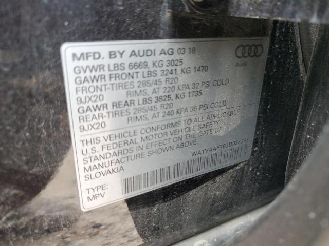 Photo 14 from auction – 2018 AUDI Q7 PRESTIG with VIN WA1VAAF76JD038298