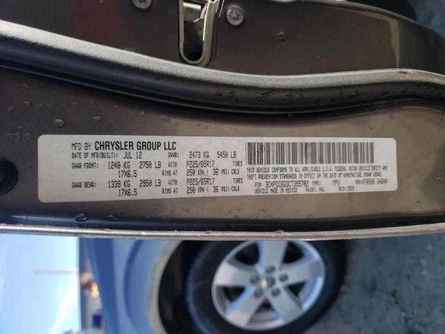 Photo 14 from auction – 2012 DODGE JOURNEY SX with VIN 3C4PDCBG3CT395782