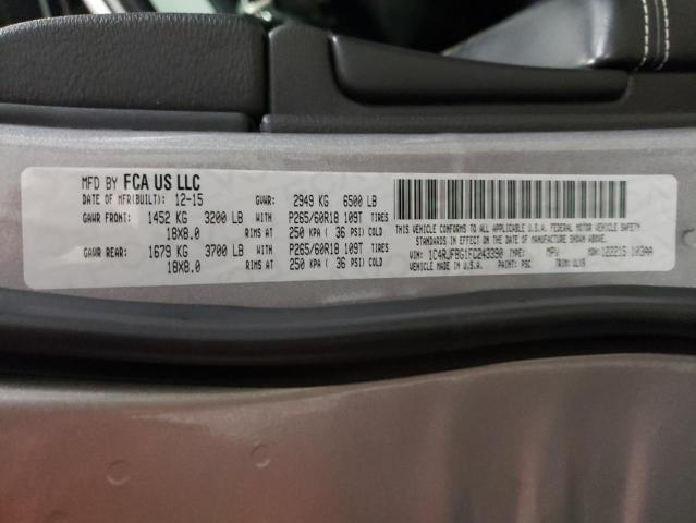 Photo 14 from auction – 2015 JEEP GRAND CHER with VIN 1C4RJFBG1FC243390