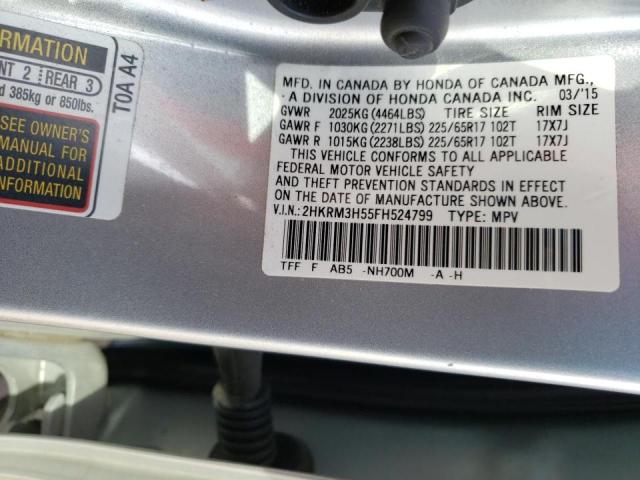 Photo 14 from auction – 2015 HONDA CR-V EX with VIN 2HKRM3H55FH524799
