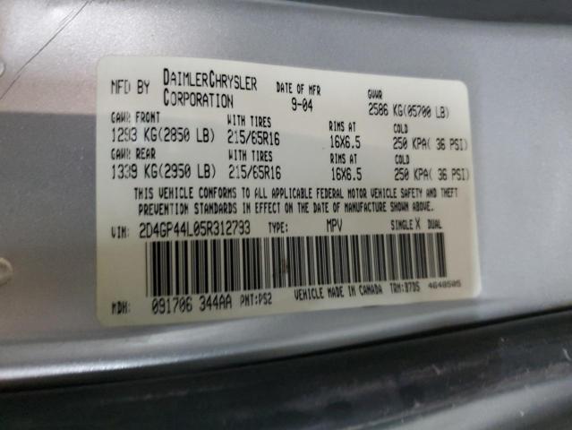 Photo 14 from auction – 2005 DODGE GRAND CARA with VIN 2D4GP44L05R312793