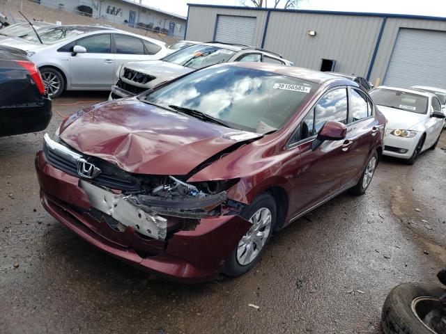 Photo 1 from auction – 2012 HONDA CIVIC LX with VIN 2HGFB2F56CH612577