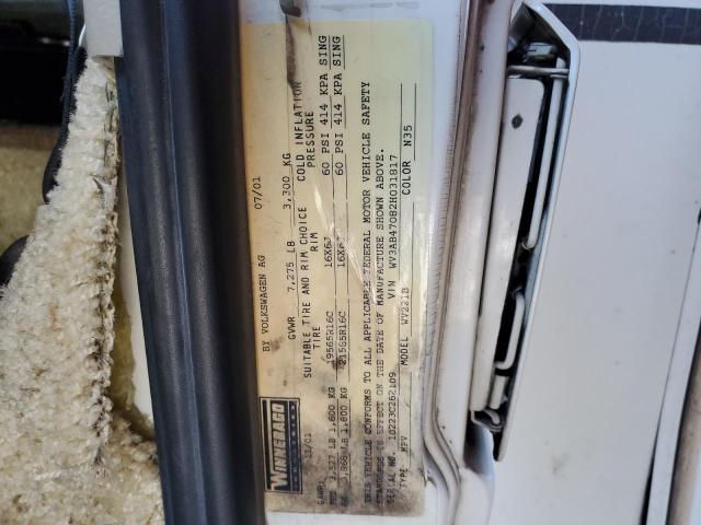 Photo 10 from auction – 2002 WINNEBAGO 22VOLK with VIN WV3AB47082H031817
