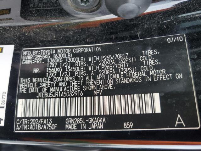 Photo 14 from auction – 2010 TOYOTA 4RUNNER SR with VIN JTEBU5JR1A5032916
