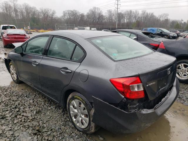 Photo 2 from auction – 2012 HONDA CIVIC LX with VIN 19XFB2F52CE386936