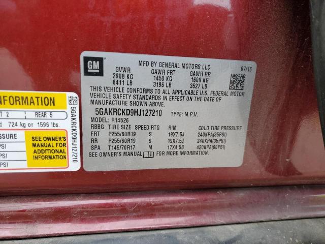 Фото 14 с аукциона – 2017 BUICK ENCLAVE с VIN 5GAKRCKD9HJ127210