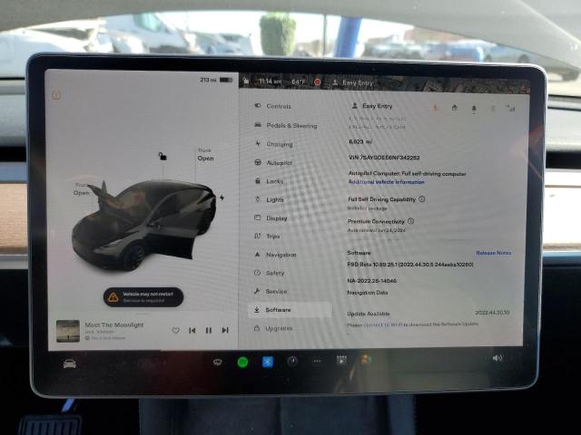 Photo 9 from auction – 2022 TESLA MODEL Y with VIN 7SAYGDEE6NF342252