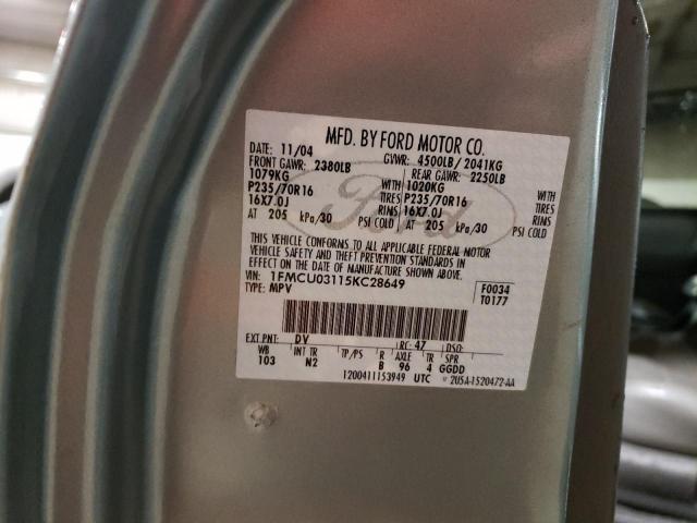Photo 14 from auction – 2005 FORD ESCAPE XLT with VIN 1FMCU03115KC28649