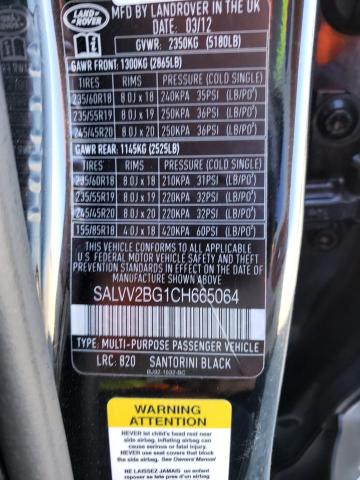 Photo 14 from auction – 2012 LAND ROVER RANGE ROVE with VIN SALVV2BG1CH665064