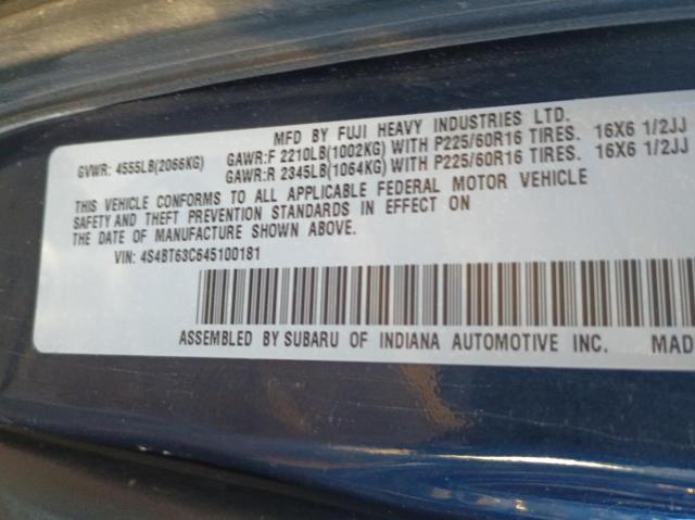 Photo 10 from auction – 2004 SUBARU BAJA TURBO with VIN 4S4BT63C645100181
