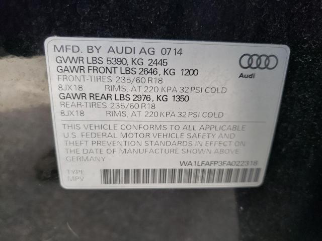 Photo 14 from auction – 2015 AUDI Q5 PREMIUM with VIN WA1LFAFP3FA022318
