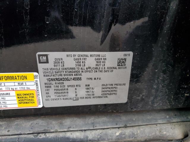 Photo 14 from auction – 2016 CHEVROLET TRAVERSE L with VIN 1GNKRGKD3GJ145956