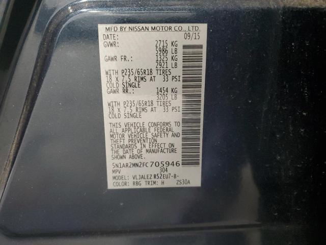 Photo 14 from auction – 2015 NISSAN PATHFINDER with VIN 5N1AR2MN2FC705946