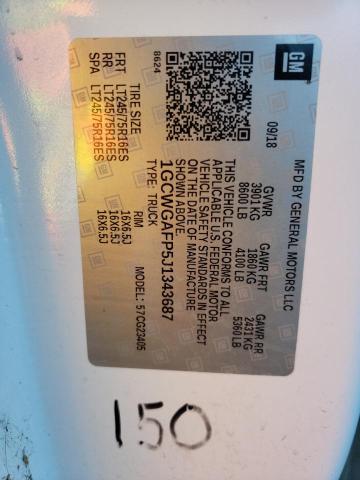 Photo 14 from auction – 2018 CHEVROLET EXPRESS G2 with VIN 1GCWGAFP5J1343687