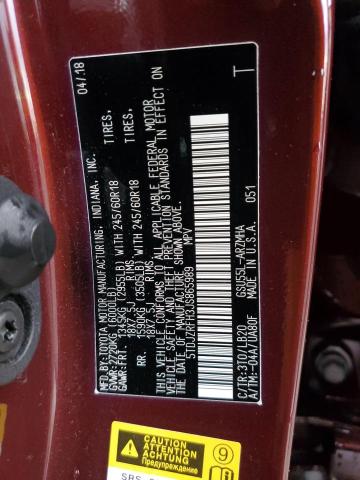Photo 14 from auction – 2018 TOYOTA HIGHLANDER with VIN 5TDJZRFH3JS865989