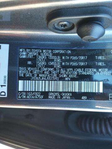 Photo 14 from auction – 2018 TOYOTA 4RUNNER SR with VIN JTEBU5JR4J5573992