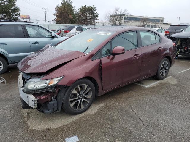 HONDA CIVIC EX 2013 with VIN 19XFB2F82DE036489 - Photo from auction