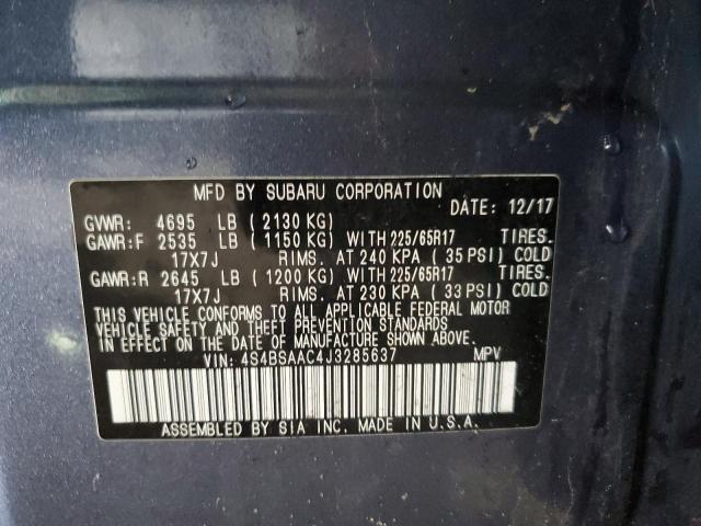 Photo 14 from auction – 2018 SUBARU OUTBACK with VIN 4S4BSAAC4J3285637