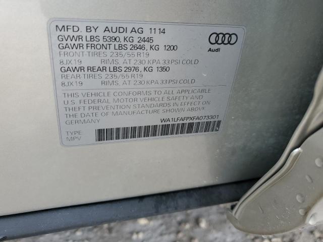 Photo 14 from auction – 2015 AUDI Q5 PREMIUM with VIN WA1LFAFPXFA073301