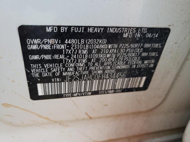 Photo 14 from auction – 2015 SUBARU FORESTER 2 with VIN JF2SJAHC0FH434456