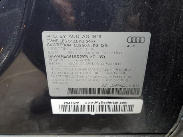 Photo 14 from auction – 2016 AUDI Q5 PREMIUM with VIN WA1L2AFPXGA141514