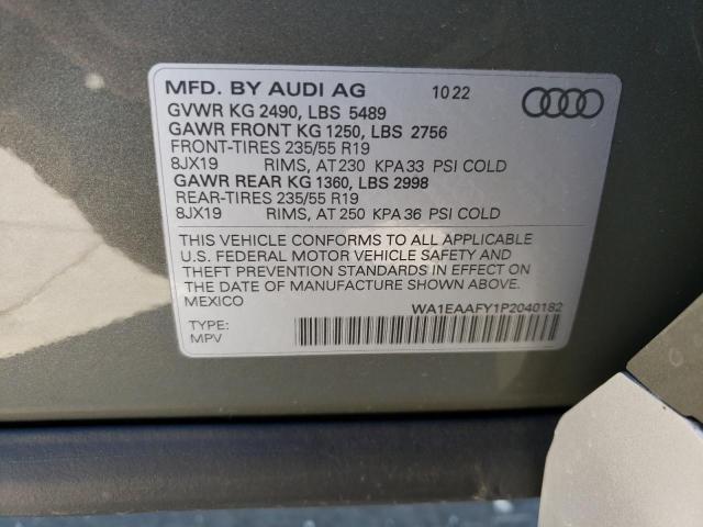 Photo 14 from auction – 2023 AUDI Q5 PREMIUM with VIN WA1EAAFY1P2040182