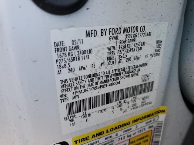 Photo 14 from auction – 2011 FORD EXPEDITION with VIN 1FMJK1G58BEF46004