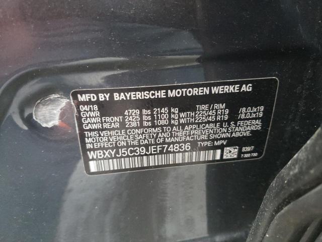 Photo 14 from auction – 2018 BMW X2 XDRIVE2 with VIN WBXYJ5C39JEF74836