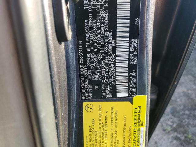 Photo 10 from auction – 2009 TOYOTA HIGHLANDER with VIN JTEES42A492118059
