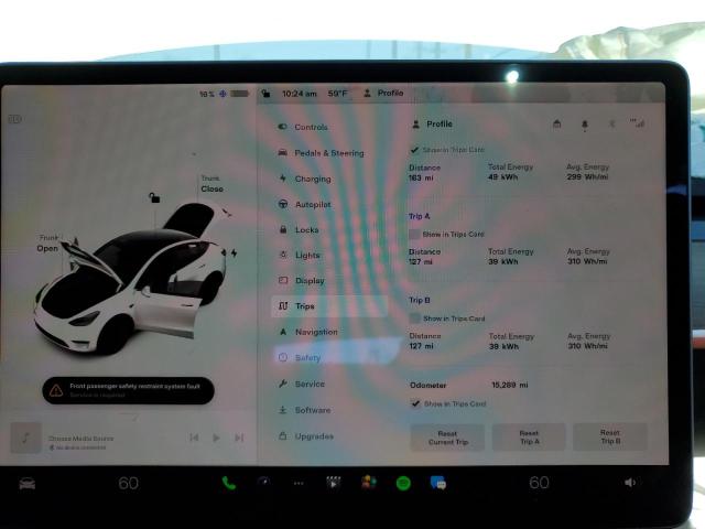 Photo 9 from auction – 2022 TESLA MODEL Y with VIN 7SAYGDEE0NF386781