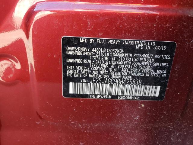 Photo 10 from auction – 2016 SUBARU FORESTER 2 with VIN JF2SJAGC9GH425838
