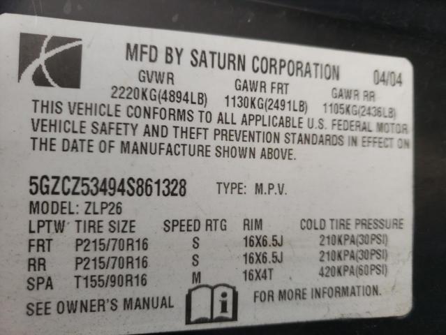 Photo 14 from auction – 2004 SATURN VUE with VIN 5GZCZ53494S861328