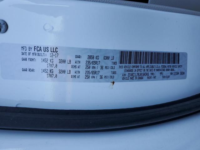 Photo 14 from auction – 2018 CHRYSLER PACIFICA H with VIN 2C4RC1L78JR164343