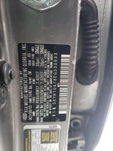 Photo 14 from auction – 2014 KIA SORENTO LX with VIN 5XYKTDA78EG530933