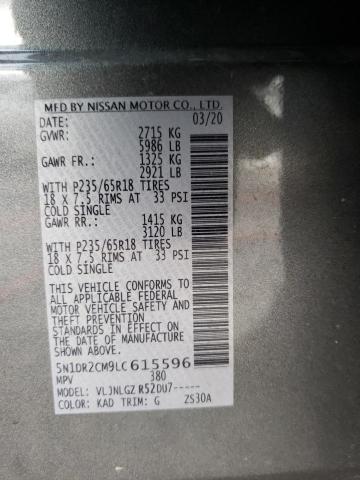 Photo 14 from auction – 2020 NISSAN PATHFINDER with VIN 5N1DR2CM9LC615596