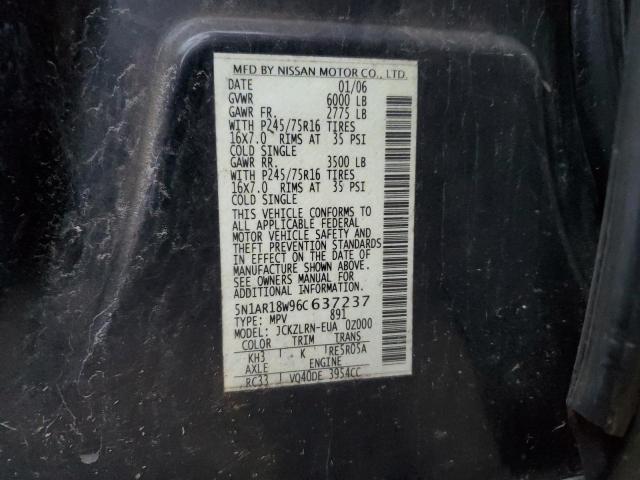 Photo 14 from auction – 2006 NISSAN PATHFINDER with VIN 5N1AR18W96C637237