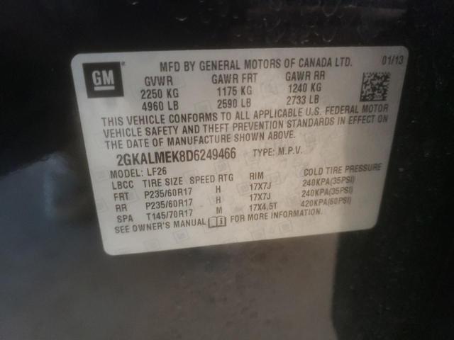 Photo 14 from auction – 2013 GMC TERRAIN SL with VIN 2GKALMEK8D6249466