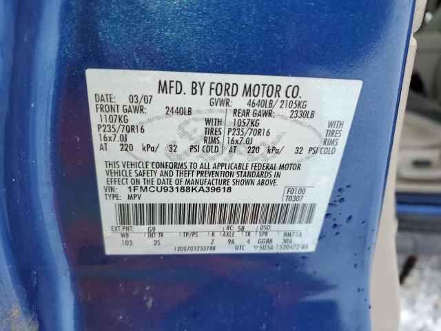 Photo 14 from auction – 2008 FORD ESCAPE XLT with VIN 1FMCU93188KA39618