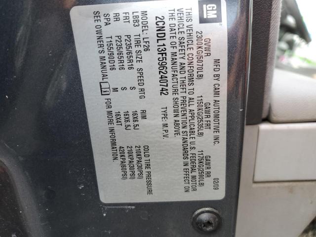 Photo 14 from auction – 2009 CHEVROLET EQUINOX LS with VIN 2CNDL13F596240742