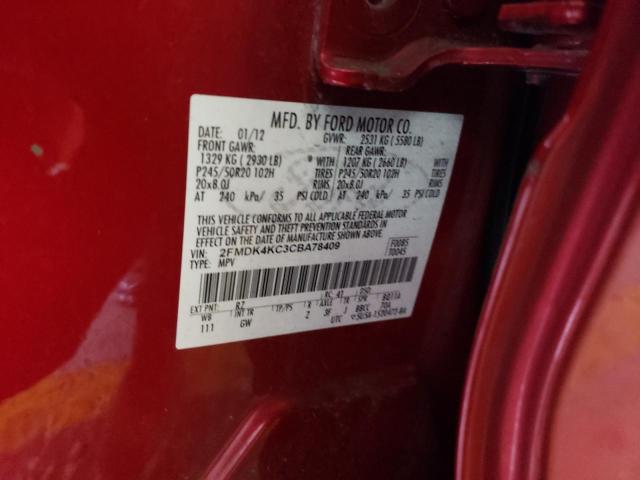 Photo 14 from auction – 2012 FORD EDGE LIMIT with VIN 2FMDK4KC3CBA78409