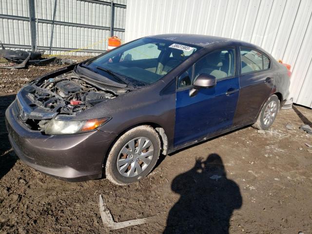 HONDA CIVIC LX 2012 with VIN 2HGFB2F5XCH560595 - Photo from auction