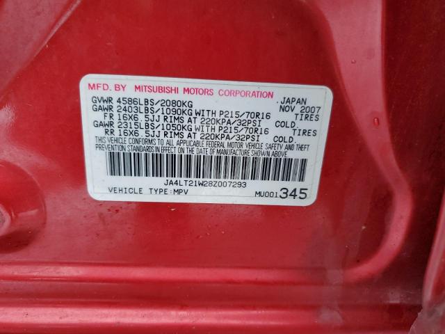 Photo 14 from auction – 2008 MITSUBISHI OUTLANDER with VIN JA4LT21W28Z007293